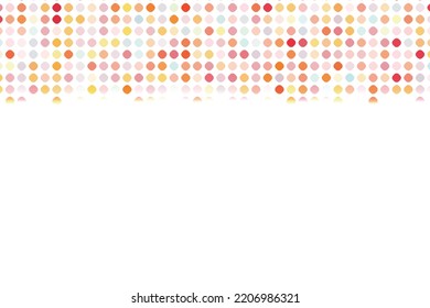 Light multicolor dotted background, colorful vector texture with circles. Glitter abstract illustration with blurred drops of rain. Pattern for ads, web page, wallpaper, poster, banner. Copy space.