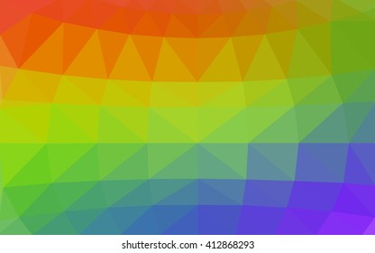 Light multicolor polygonal illustration, which consist of triangles. Triangular design for your business. Geometric background in Origami style with gradient.