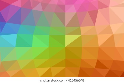 Light multicolor polygonal illustration, which consist of triangles. Triangular design for your business. Geometric background in Origami style with gradient.