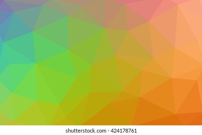 Light multicolor polygonal illustration, which consist of triangles. Triangular design for your business. Geometric background in Origami style with gradient.