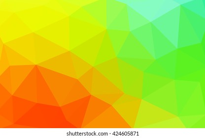 Light multicolor polygonal illustration, which consist of triangles. Triangular design for your business. Geometric background in Origami style with gradient.