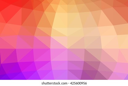 Light multicolor polygonal illustration, which consist of triangles. Triangular design for your business. Geometric background in Origami style with gradient.