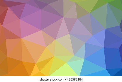 Light multicolor polygonal illustration, which consist of triangles. Triangular design for your business. Geometric background in Origami style with gradient.