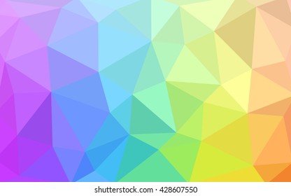 Light multicolor polygonal illustration, which consist of triangles. Triangular design for your business. Geometric background in Origami style with gradient.