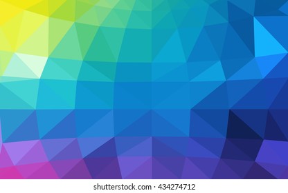 Light multicolor polygonal illustration, which consist of triangles. Triangular design for your business. Geometric background in Origami style with gradient.