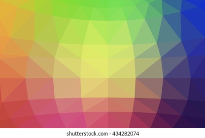 Light multicolor polygonal illustration, which consist of triangles. Triangular design for your business. Geometric background in Origami style with gradient.