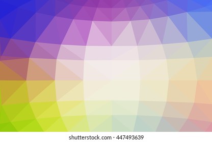 Light multicolor polygonal illustration, which consist of triangles. Triangular design for your business. Geometric background in Origami style with gradient.