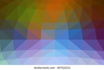 Light multicolor polygonal illustration, which consist of triangles. Triangular design for your business. Geometric background in Origami style with gradient.