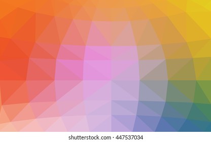 Light multicolor polygonal illustration, which consist of triangles. Triangular design for your business. Geometric background in Origami style with gradient.