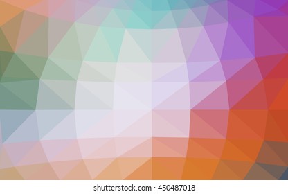 Light multicolor polygonal illustration, which consist of triangles. Triangular design for your business. Geometric background in Origami style with gradient.