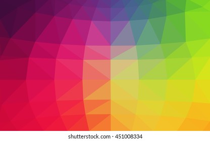 Light multicolor polygonal illustration, which consist of triangles. Triangular design for your business. Geometric background in Origami style with gradient.