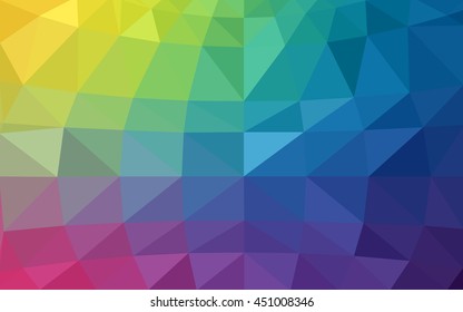 Light multicolor polygonal illustration, which consist of triangles. Triangular design for your business. Geometric background in Origami style with gradient.