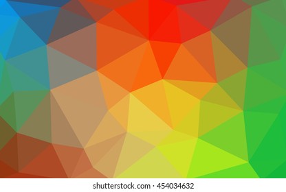 Light multicolor polygonal illustration, which consist of triangles. Triangular design for your business. Geometric background in Origami style with gradient.