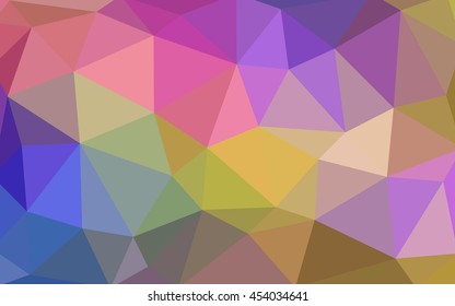 Light multicolor polygonal illustration, which consist of triangles. Triangular design for your business. Geometric background in Origami style with gradient.