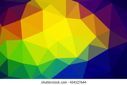 Light multicolor polygonal illustration, which consist of triangles. Triangular design for your business. Geometric background in Origami style with gradient.