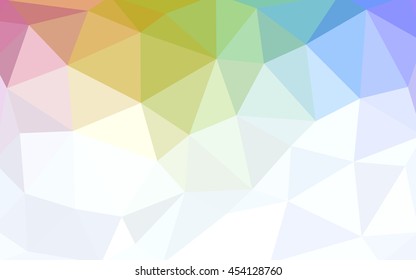 Light multicolor polygonal illustration, which consist of triangles. Triangular design for your business. Geometric background in Origami style with gradient.