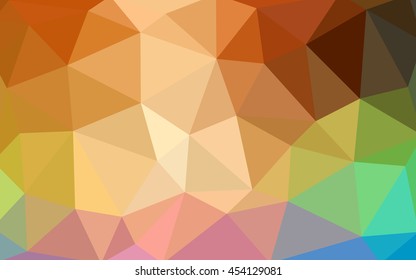 Light multicolor polygonal illustration, which consist of triangles. Triangular design for your business. Geometric background in Origami style with gradient.