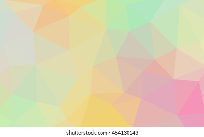 Light multicolor polygonal illustration, which consist of triangles. Triangular design for your business. Geometric background in Origami style with gradient.