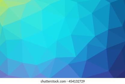Light multicolor polygonal illustration, which consist of triangles. Triangular design for your business. Geometric background in Origami style with gradient.