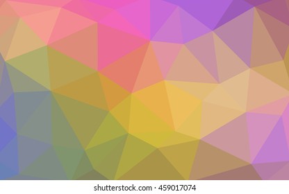 Light multicolor polygonal illustration, which consist of triangles. Triangular design for your business. Geometric background in Origami style with gradient.
