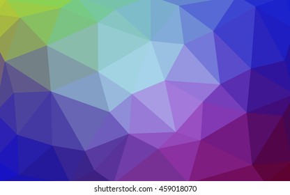 Light multicolor polygonal illustration, which consist of triangles. Triangular design for your business. Geometric background in Origami style with gradient.