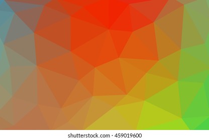 Light multicolor polygonal illustration, which consist of triangles. Triangular design for your business. Geometric background in Origami style with gradient.