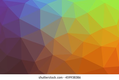 Light multicolor polygonal illustration, which consist of triangles. Triangular design for your business. Geometric background in Origami style with gradient.