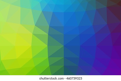 Light multicolor polygonal illustration, which consist of triangles. Triangular design for your business. Geometric background in Origami style with gradient.