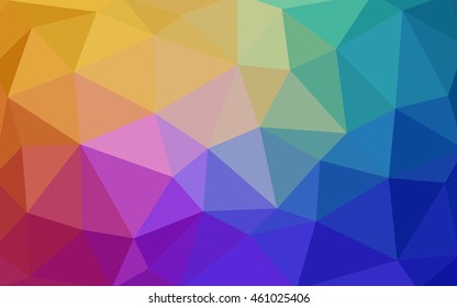 Light multicolor polygonal illustration, which consist of triangles. Triangular design for your business. Geometric background in Origami style with gradient.