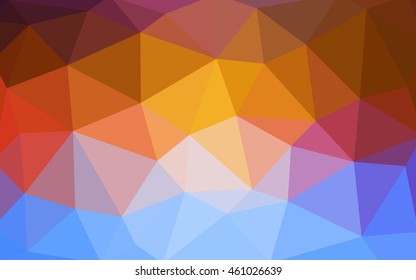 Light multicolor polygonal illustration, which consist of triangles. Triangular design for your business. Geometric background in Origami style with gradient.