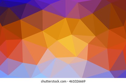 Light multicolor polygonal illustration, which consist of triangles. Triangular design for your business. Geometric background in Origami style with gradient.