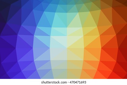 Light multicolor polygonal illustration, which consist of triangles. Triangular design for your business. Geometric background in Origami style with gradient.