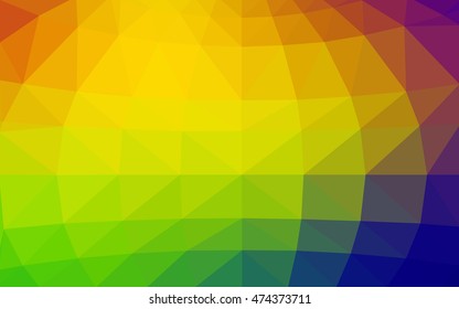 Light multicolor polygonal illustration, which consist of triangles. Triangular design for your business. Geometric background in Origami style with gradient.