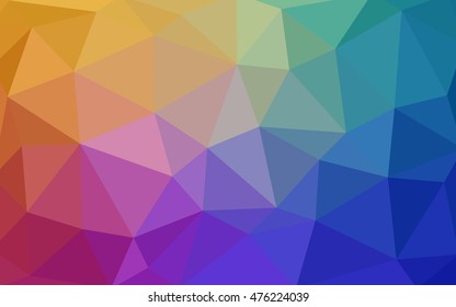 Light multicolor polygonal illustration, which consist of triangles. Triangular design for your business. Geometric background in Origami style with gradient.