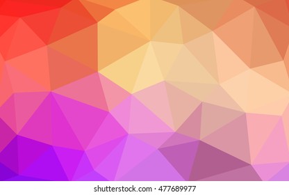 Light multicolor polygonal illustration, which consist of triangles. Triangular design for your business. Geometric background in Origami style with gradient.
