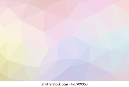 Light multicolor polygonal illustration, which consist of triangles. Triangular design for your business. Geometric background in Origami style with gradient.