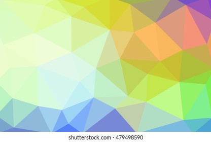 Light multicolor polygonal illustration, which consist of triangles. Triangular design for your business. Geometric background in Origami style with gradient.