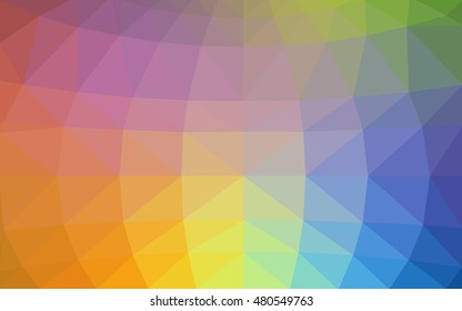 Light multicolor polygonal illustration, which consist of triangles. Triangular design for your business. Geometric background in Origami style with gradient.
