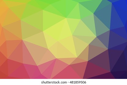 Light multicolor polygonal illustration, which consist of triangles. Triangular design for your business. Geometric background in Origami style with gradient.