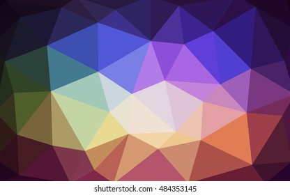 Light multicolor polygonal illustration, which consist of triangles. Triangular design for your business. Geometric background in Origami style with gradient.