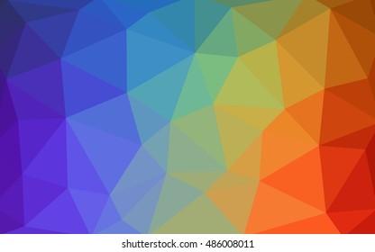 Light multicolor polygonal illustration, which consist of triangles. Triangular design for your business. Geometric background in Origami style with gradient.