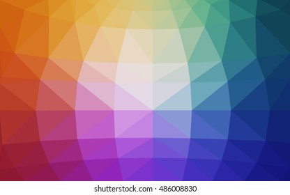 Light multicolor polygonal illustration, which consist of triangles. Triangular design for your business. Geometric background in Origami style with gradient.