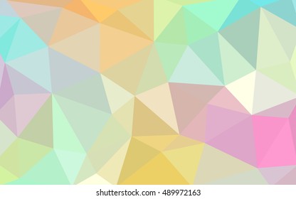 Light multicolor polygonal illustration, which consist of triangles. Triangular design for your business. Geometric background in Origami style with gradient.