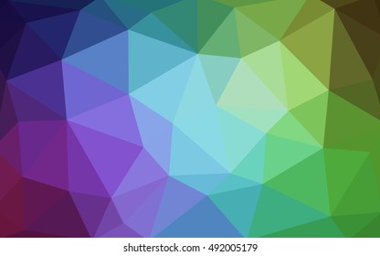 Light multicolor polygonal illustration, which consist of triangles. Triangular design for your business. Geometric background in Origami style with gradient.