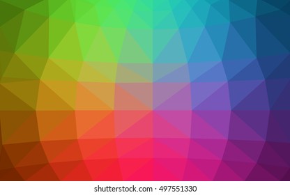 Light multicolor polygonal illustration, which consist of triangles. Triangular design for your business. Geometric background in Origami style with gradient.