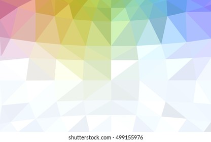 Light multicolor polygonal illustration, which consist of triangles. Triangular design for your business. Geometric background in Origami style with gradient.