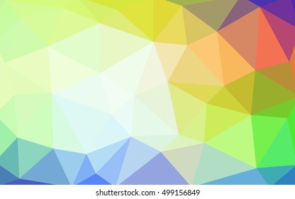 Light multicolor polygonal illustration, which consist of triangles. Triangular design for your business. Geometric background in Origami style with gradient.