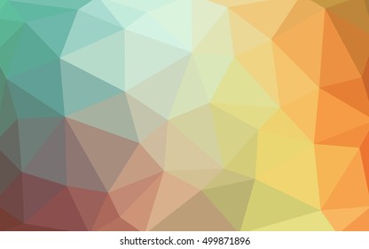 Light multicolor polygonal illustration, which consist of triangles. Triangular design for your business. Geometric background in Origami style with gradient.