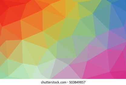 Light multicolor polygonal illustration, which consist of triangles. Triangular design for your business. Geometric background in Origami style with gradient.