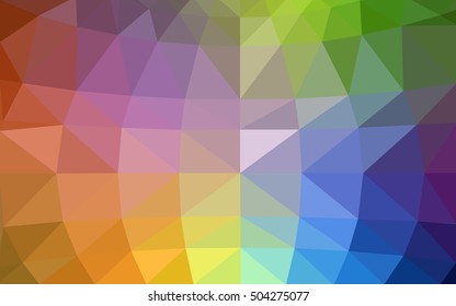 Light multicolor polygonal illustration, which consist of triangles. Triangular design for your business. Geometric background in Origami style with gradient.
